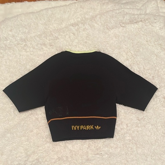 Adidas women’s ivy park black mesa knit crop tops - Picture 7 of 14